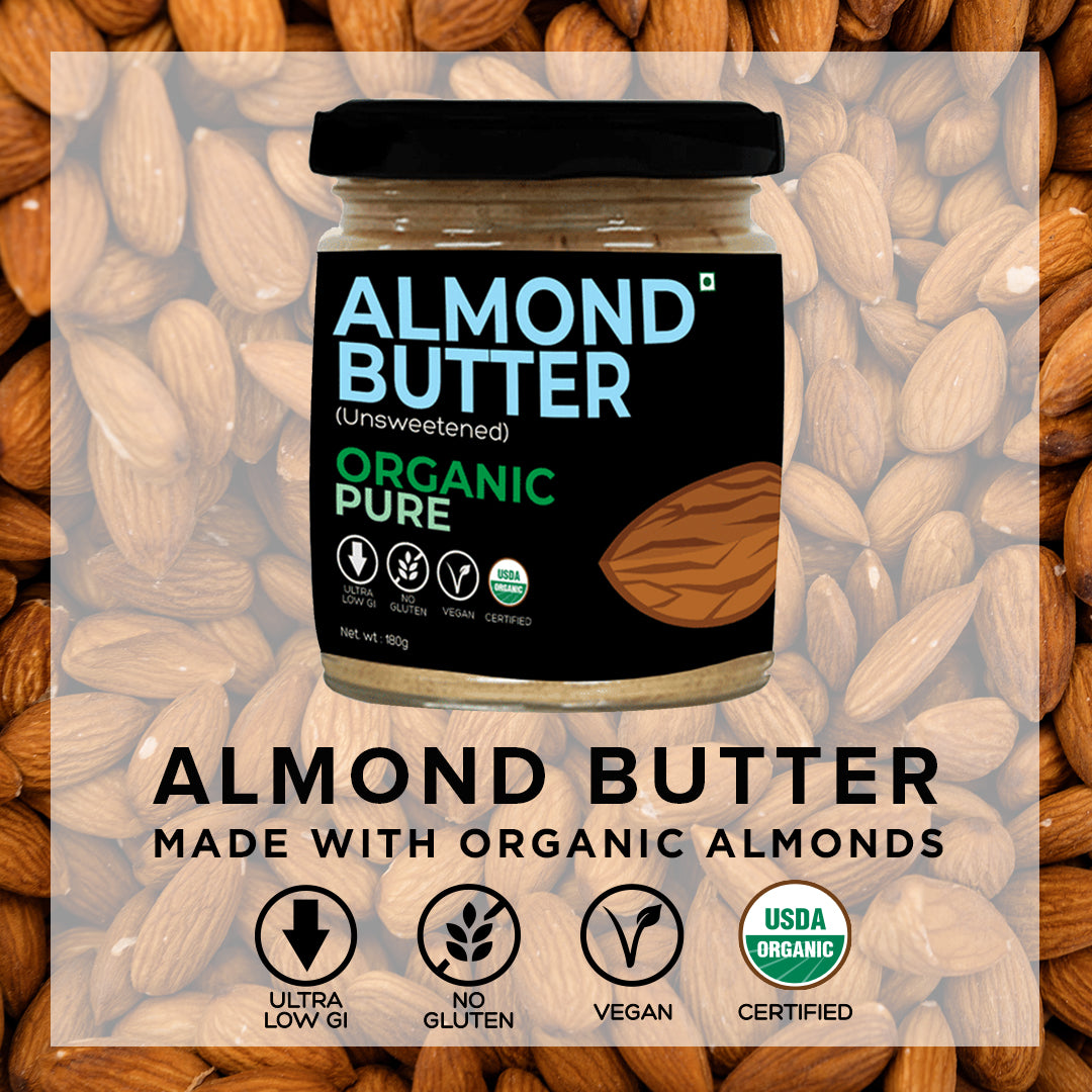 Organic Almond Butter (Unsweetened) 180g