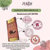 Zugar - Hazelnut Milk Chocolate 20g Sweetened with Dates - Pack of 5