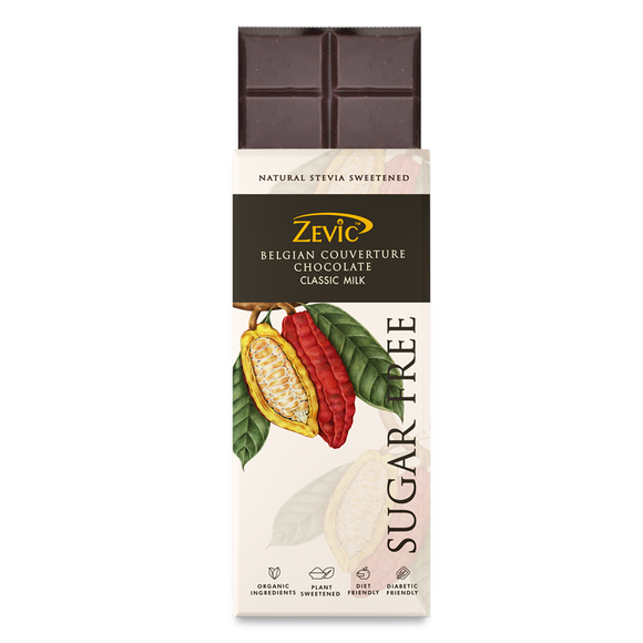 Zevic Belgian Sugar Free Classic Milk Chocolate 40 Gm