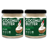 Organic Coconut Butter (Unsweetened) (Sugar-Free, USDA Organic, Gluten-Free, Low Carb, Ultra Low GI, Vegan, Diabetes & Keto Friendly) - 180g (Pack of 2)