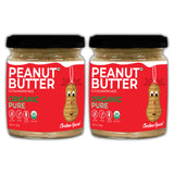 Organic Peanut Butter (Unsweetened) (Sugar-Free, USDA Organic, Gluten-Free, Low Carb, Ultra Low GI, Vegan, Diabetes & Keto Friendly) - 180g (Pack of 2)